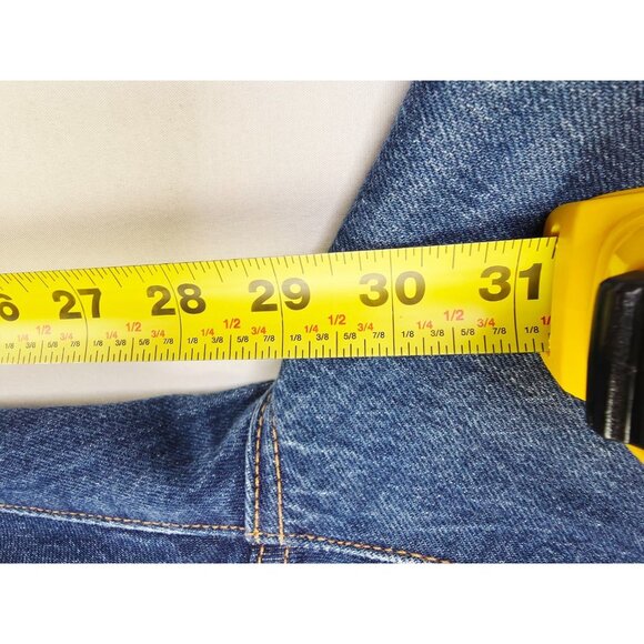 Levis Premium Size 26X29 Womens Wedgie Button Fly Blue Denim 5 Pocket Logo Jeans - Picture 10 of 15